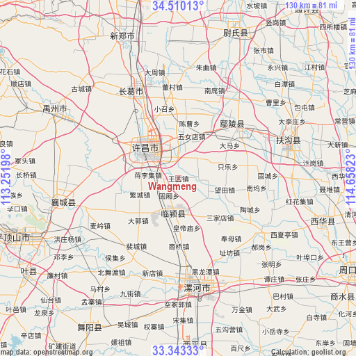 Wangmeng on map