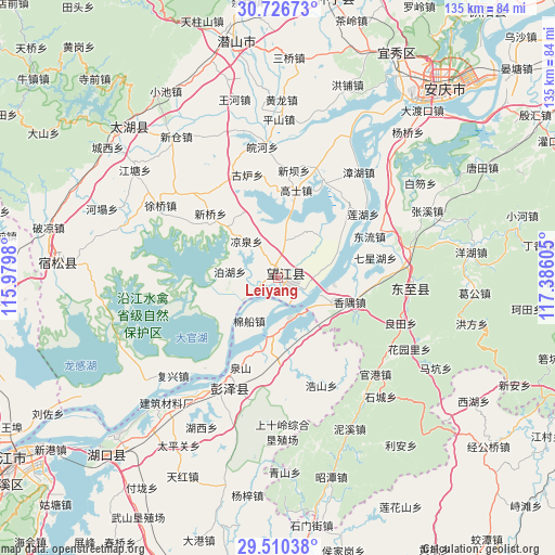 Leiyang on map