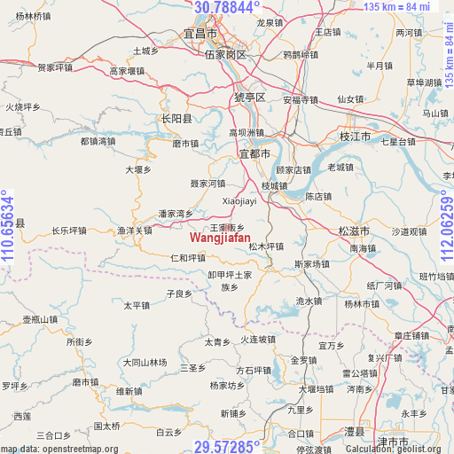 Wangjiafan on map