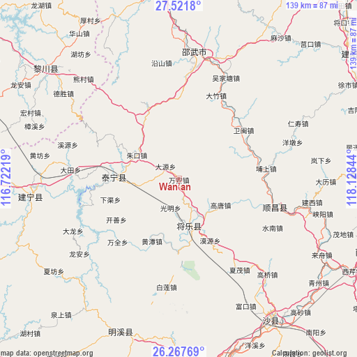 Wan’an on map