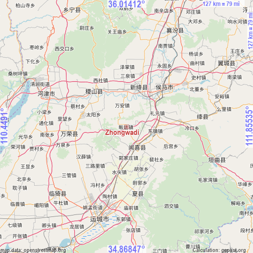 Zhongwadi on map