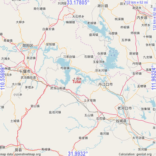 Tutai on map