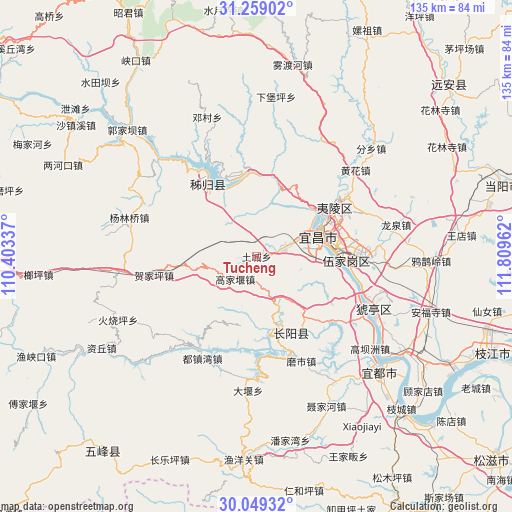 Tucheng on map