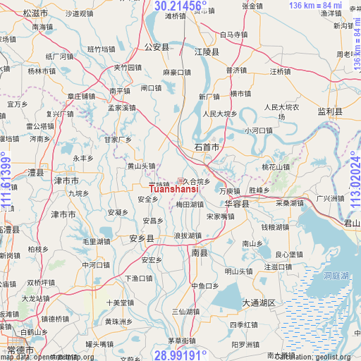 Tuanshansi on map