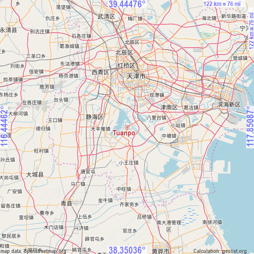 Tuanpo on map