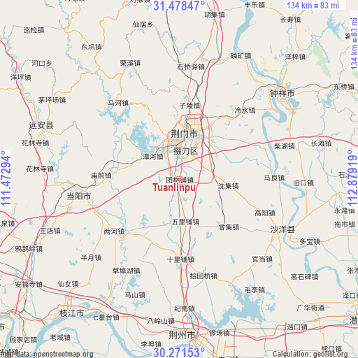 Tuanlinpu on map