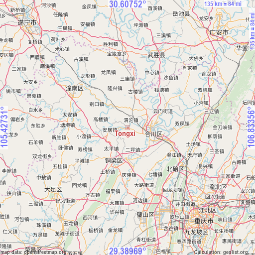 Tongxi on map