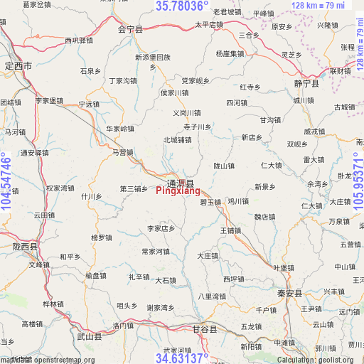 Pingxiang on map