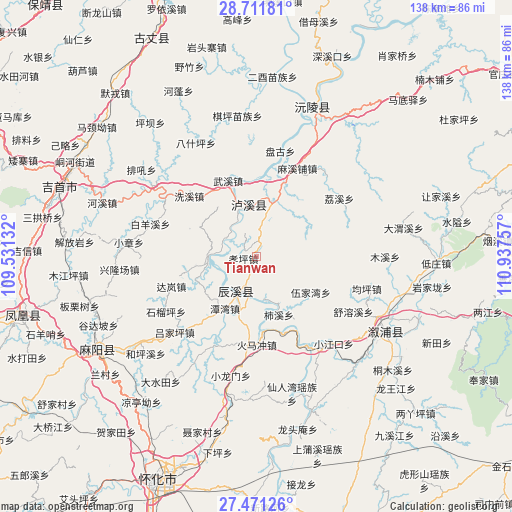 Tianwan on map