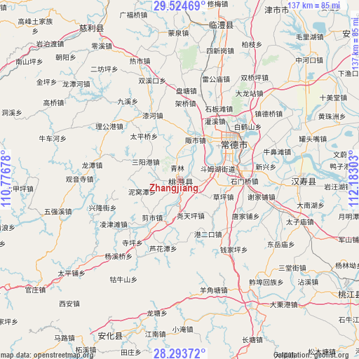 Zhangjiang on map