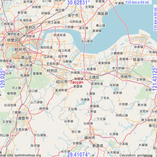 Taoyan on map