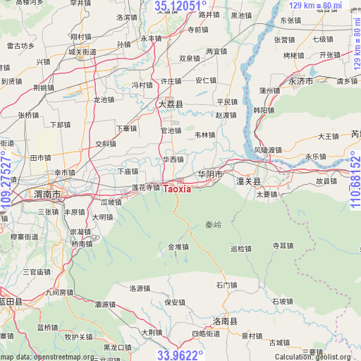 Taoxia on map