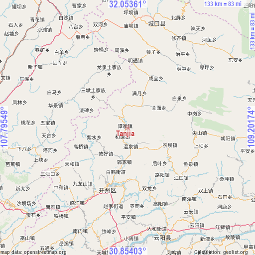 Tanjia on map