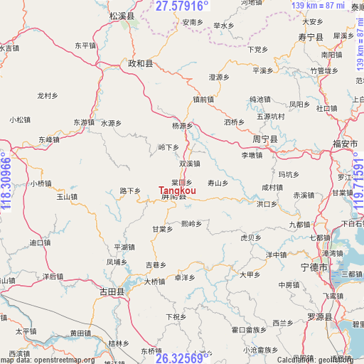 Tangkou on map