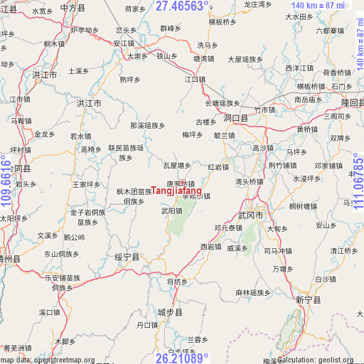 Tangjiafang on map