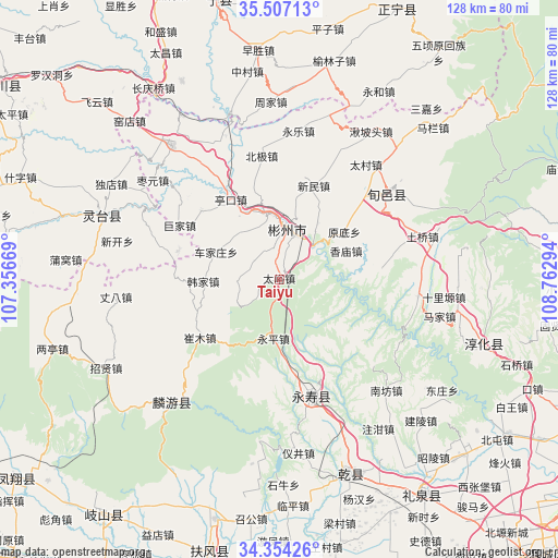 Taiyu on map