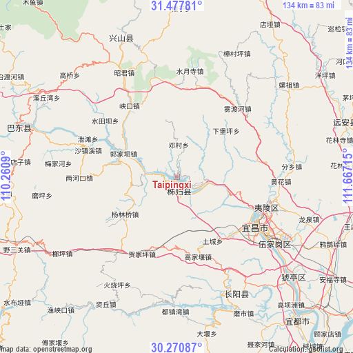 Taipingxi on map