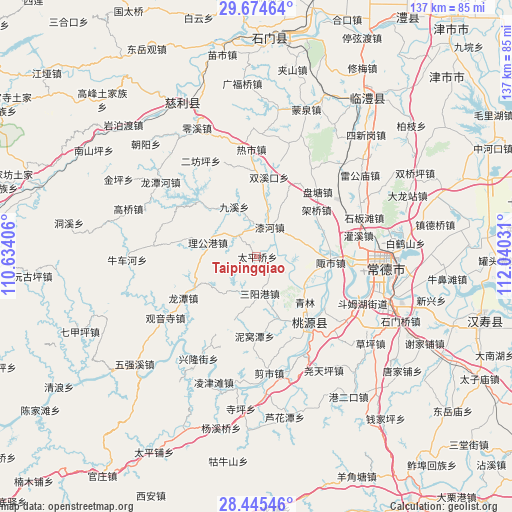 Taipingqiao on map