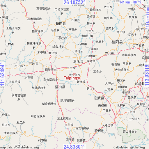 Taipingxu on map