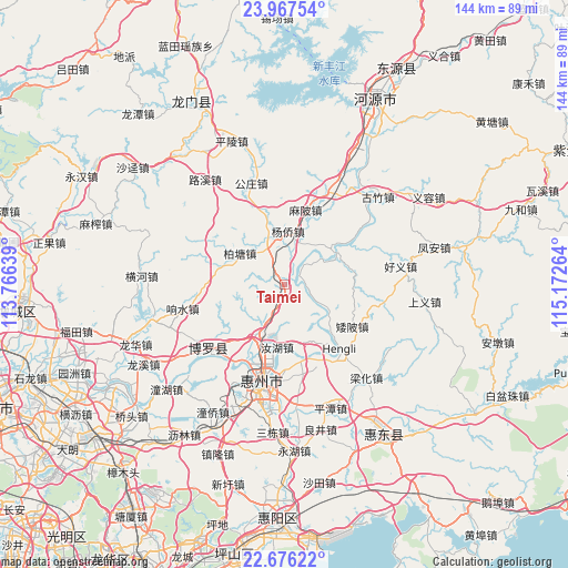 Taimei on map