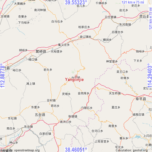 Yanglinjie on map