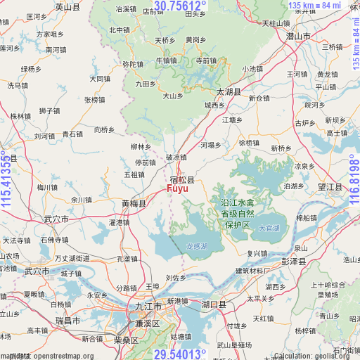 Fuyu on map