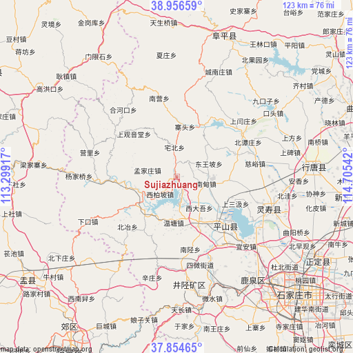 Sujiazhuang on map