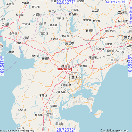 Suicheng on map