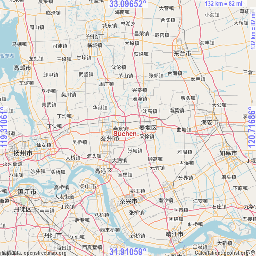 Suchen on map