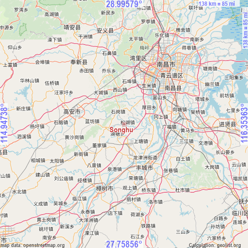 Songhu on map