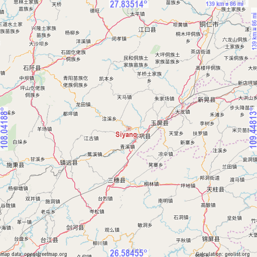 Siyang on map