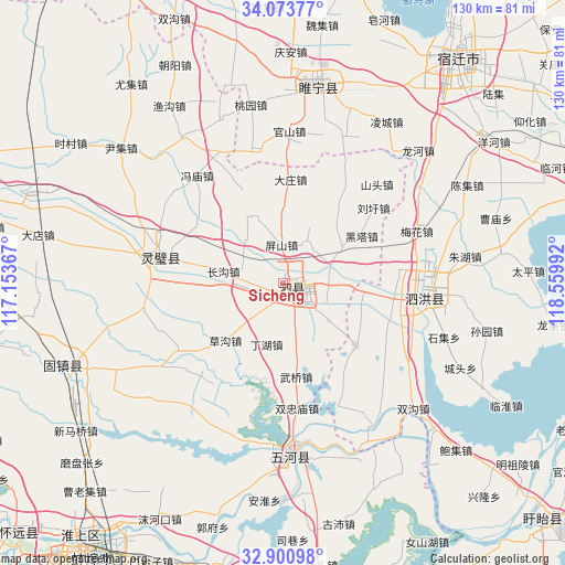 Sicheng on map