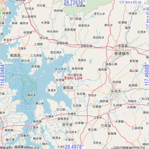 Sishi Lijie on map