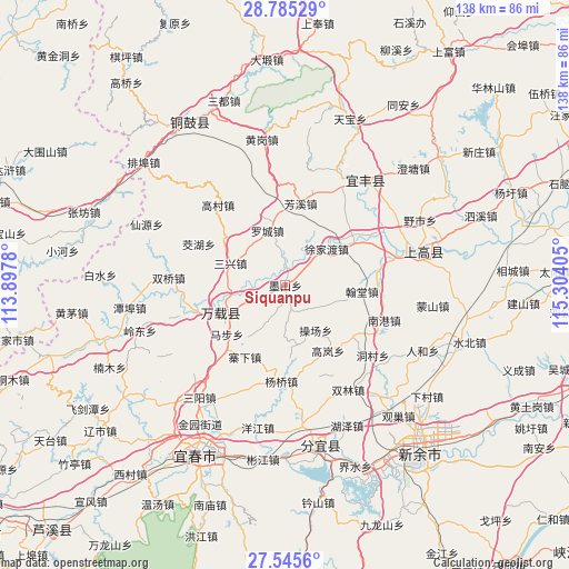 Siquanpu on map