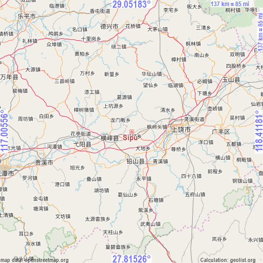 Sipu on map