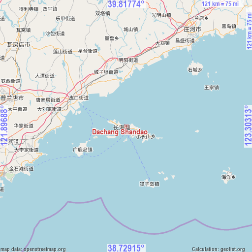 Dachang Shandao on map