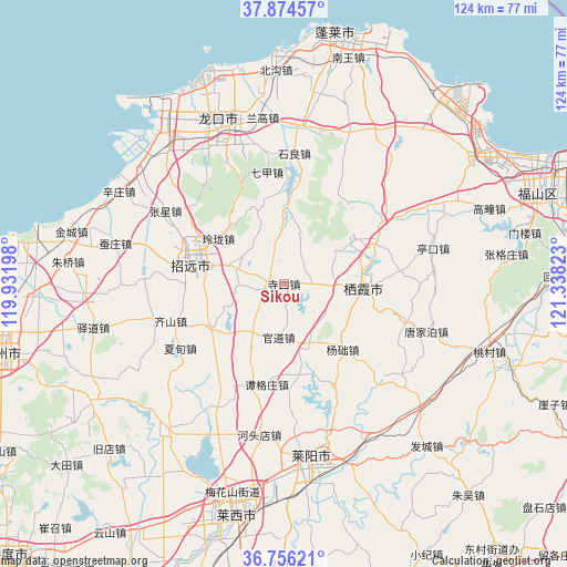 Sikou on map