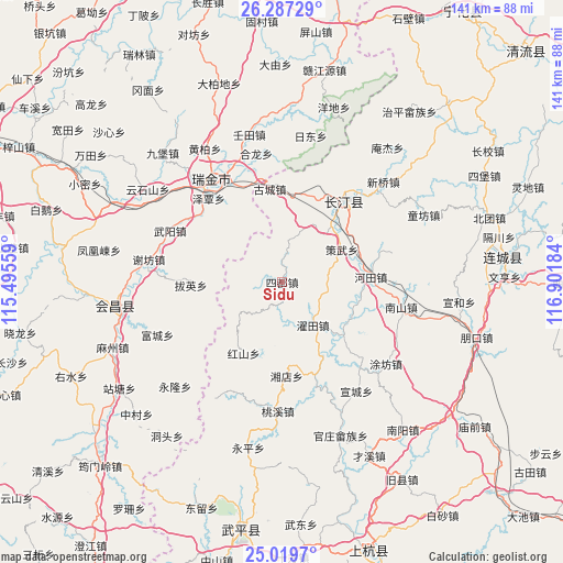 Sidu on map