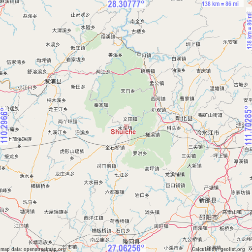 Shuiche on map