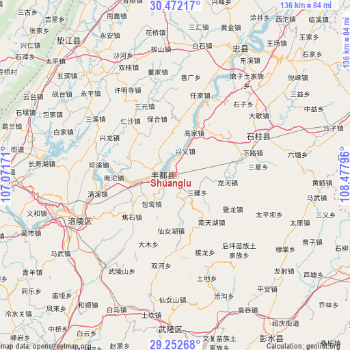 Shuanglu on map