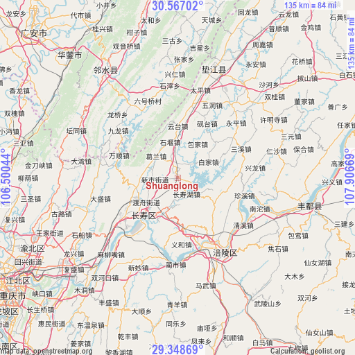 Shuanglong on map