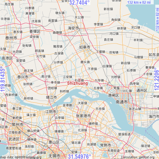 Shizhuang on map