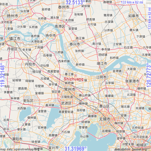 Shizhuang on map