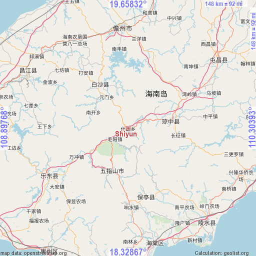 Shiyun on map