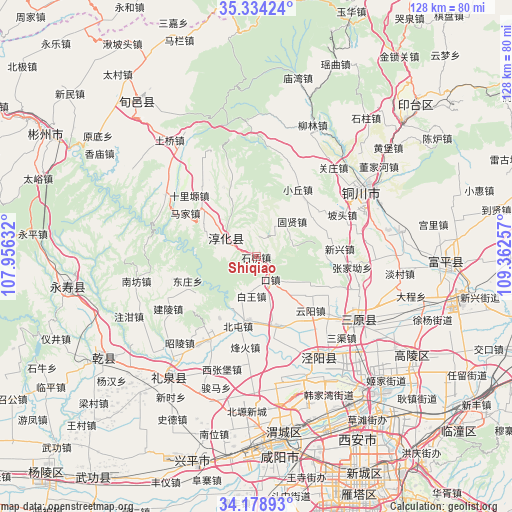 Shiqiao on map