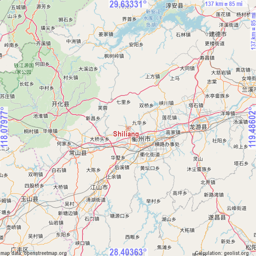 Shiliang on map