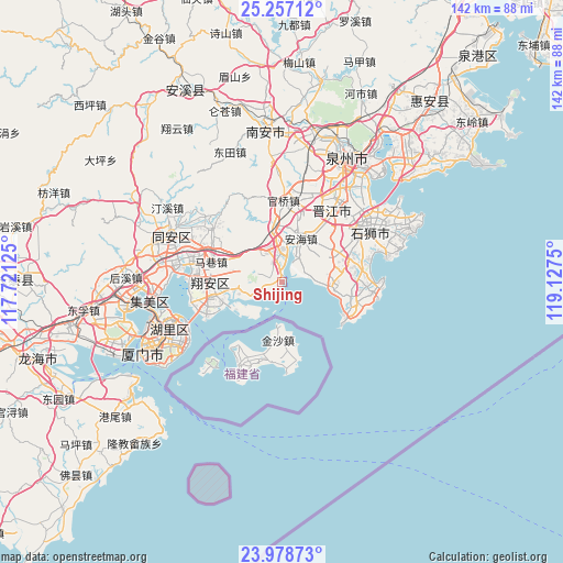 Shijing on map