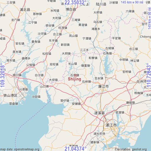 Shijing on map