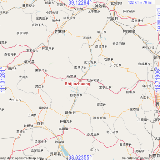 Shijiazhuang on map