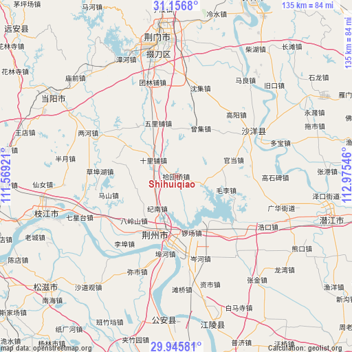 Shihuiqiao on map